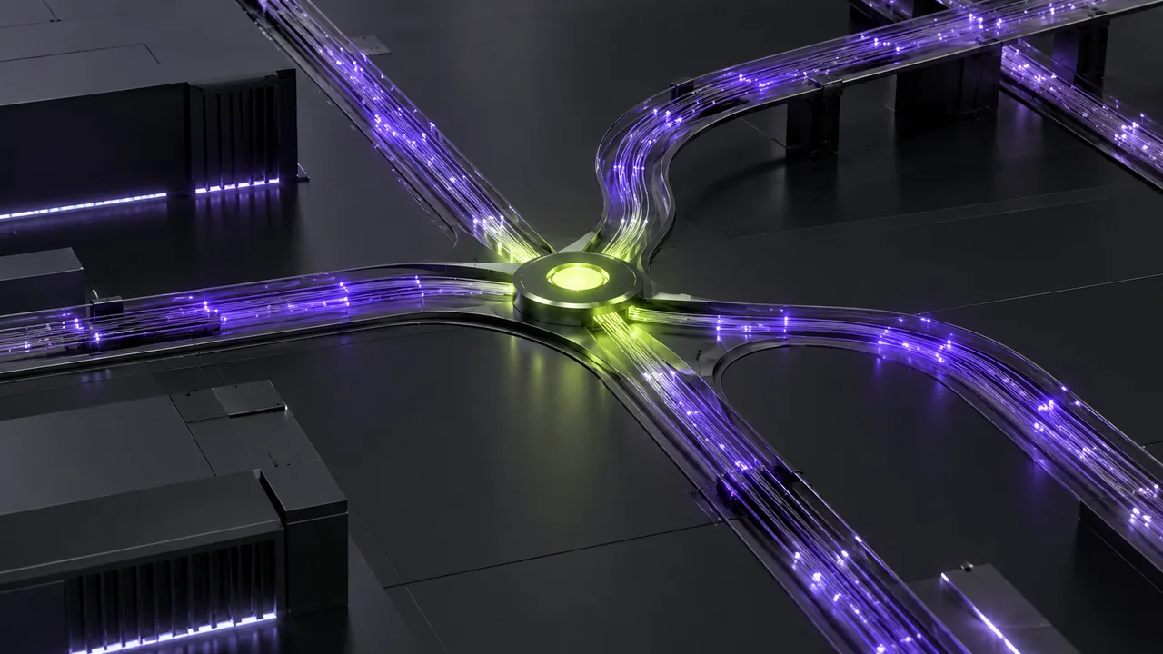 分支光纤路径与突出节点组成的网络诊断概念图